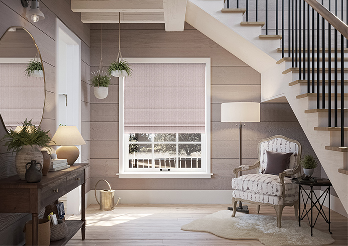 Quay Stripes, Parisian Purple - Roman Blind - Image 5